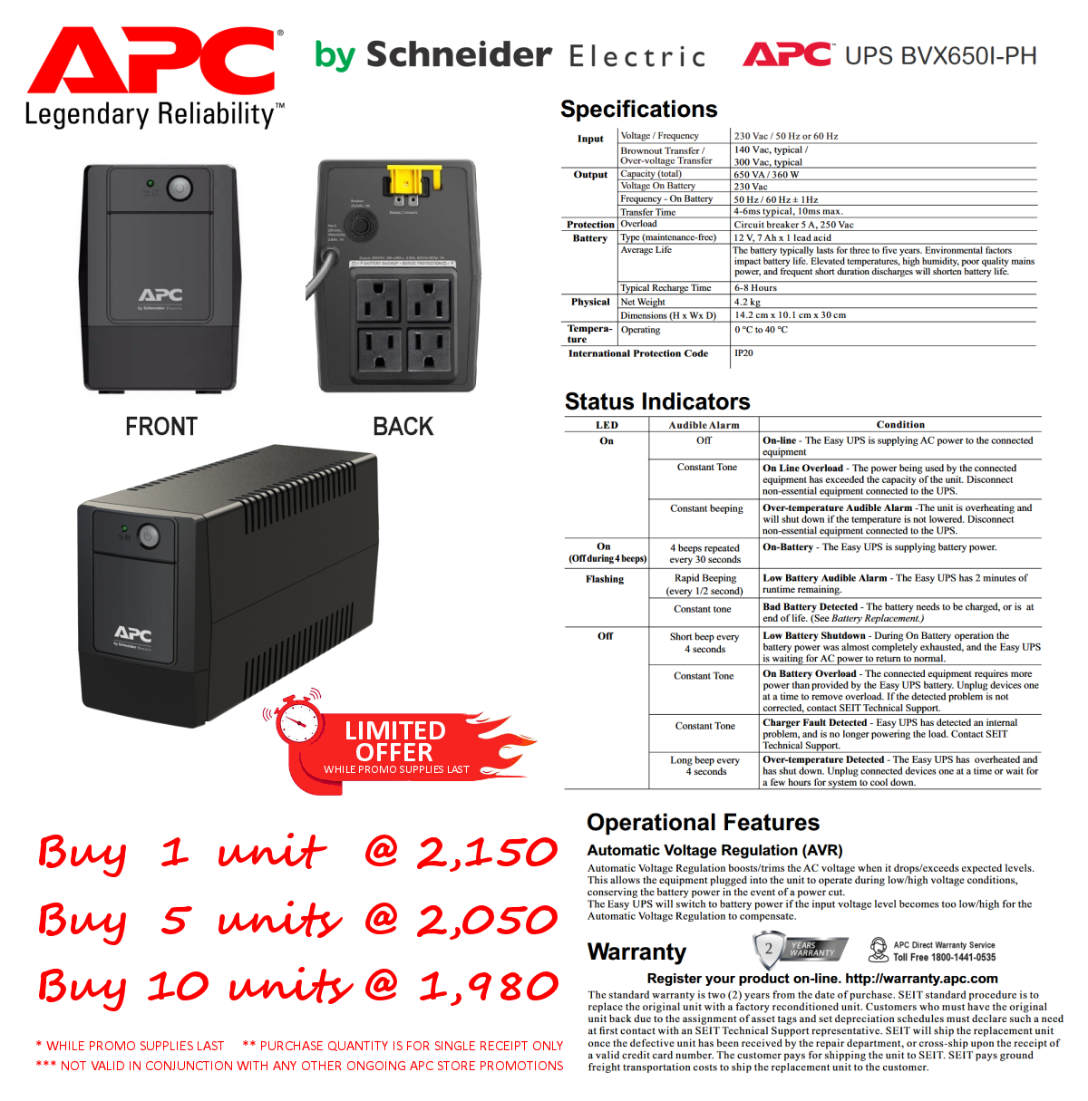 APC Limited Promo Prices